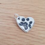 Silver pendant with a pawprint - a lovely keepsake of your pet